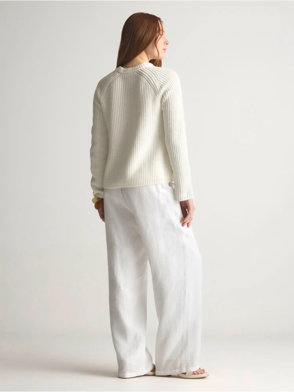 Quince 100% Organic Cotton Fisherman Crew Sweater - Picture 3 of 7